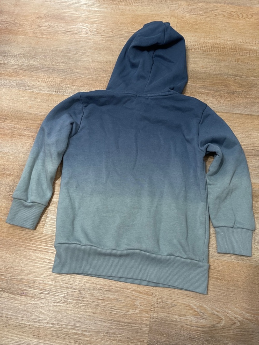 Ombre Hooded Sweatshirt - Blue to Gray - Picture 3 of 3